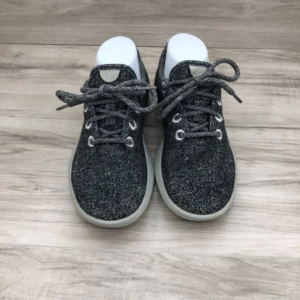 Allbirds Sneakers Womens 8 Gray Merino Wool Runners Lace Up Shoes